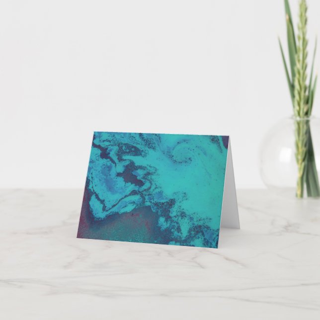 Turquoise Tidal Abyss Note Card (Front)
