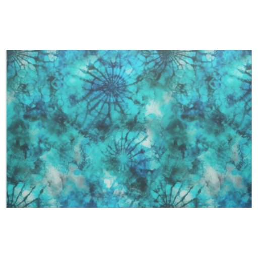 Turquoise Tie Dye Fabric