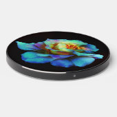 Turquoise Tie Dyed Rose Wireless Charger (Front 2)