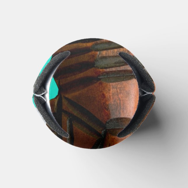 Turquoise Tiki Can Cooler (Bottom)