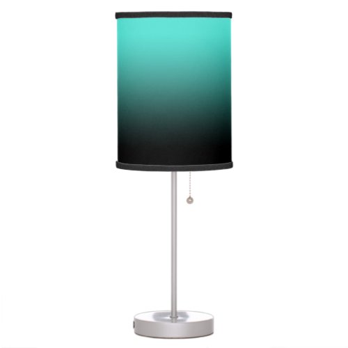 Turquoise to Black Ombre Table Lamp