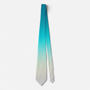 Turquoise to White Gradient Necktie