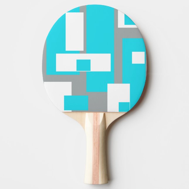 Turquoise Tranquility Funky Ping Pong Paddle (Front)