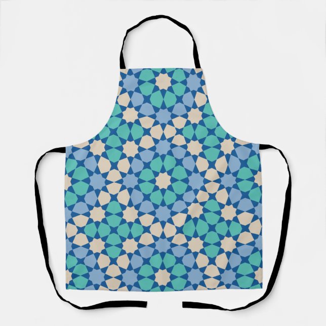 Turquoise Tranquility Pattern Apron (Front)