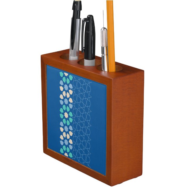 Turquoise Tranquility Rhythm Desk Organizer (In Situ)