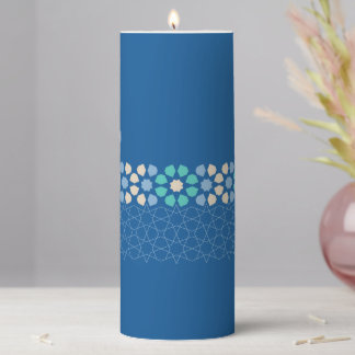 Turquoise Tranquility Rhythm Pillar Candle