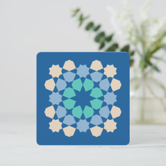 Turquoise Tranquility Tile (customizable) Note Card