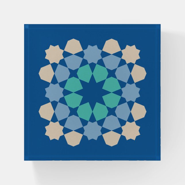 Turquoise Tranquility Tile Paperweight (Front)