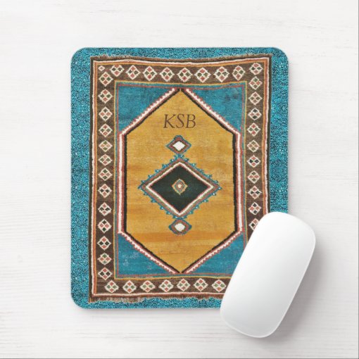Turquoise Treasure Antique Persian Oriental Rug Mouse Pad Zazzle