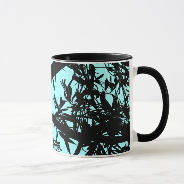 Turquoise Tree Branches Mug (Right)