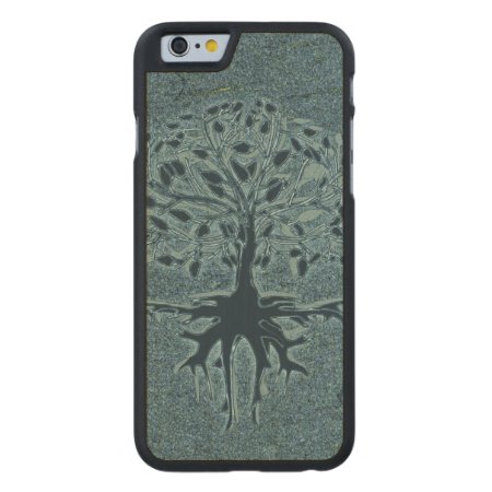 Turquoise Tree Of Life Carved Maple Iphone 6 Slim Case