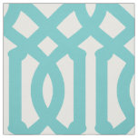 Turquoise Trellis Large Scale Fabric