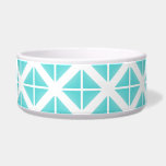 Turquoise Trendy Triangle Pattern Bowl<br><div class="desc">Chic and modern Trendy Triangles design with a cool turquoise triangle and diamond geometric pattern background. Make this design your own by adding text or changing the background color.</div>