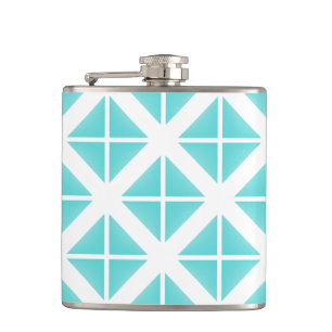 Turquoise Trendy Triangle Pattern Flask
