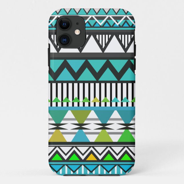 Turquoise Tribal 2 Pattern iPhone 5 Case (Back)