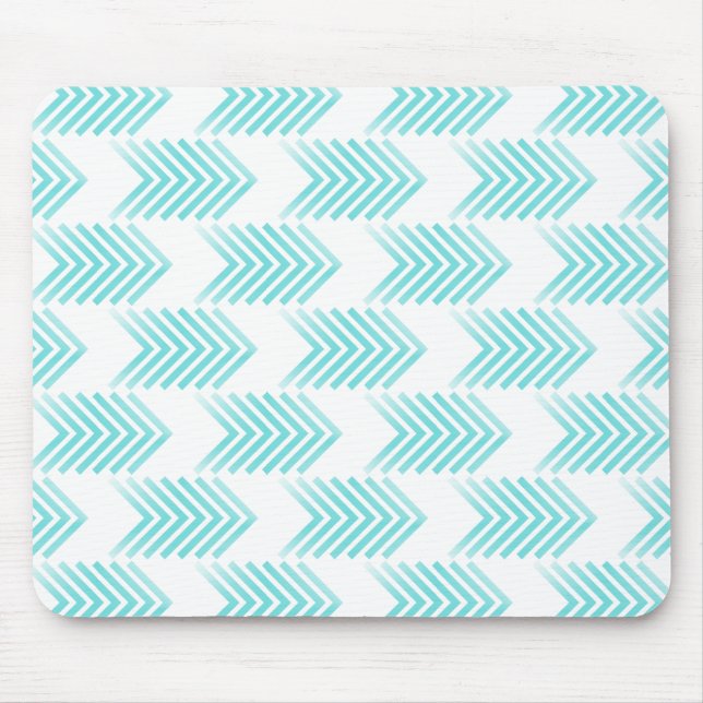 Turquoise Tribal Arrow Pattern Mouse Pad (Front)