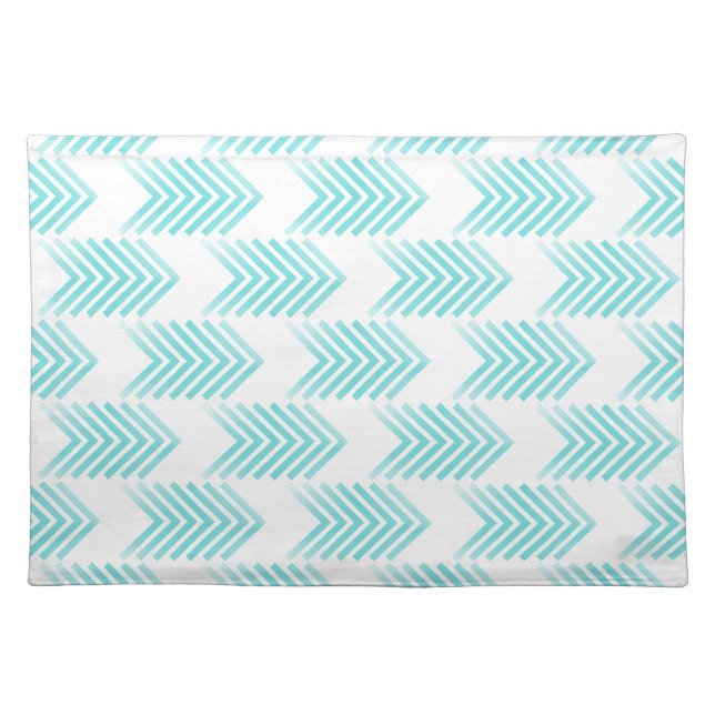 Turquoise Tribal Arrow Pattern Placemat (Front)