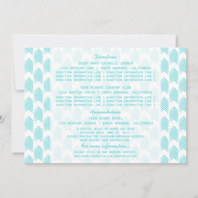 Turquoise Tribal Arrows Information Card (Front)