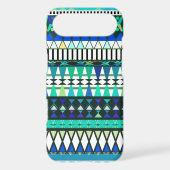 Turquoise Tribal Pattern Case-Mate iPhone Case (Back)