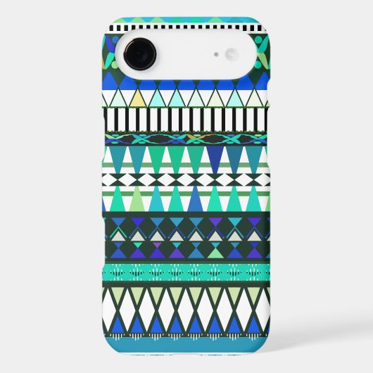 Turquoise Tribal Pattern Case-Mate iPhone Case (Back)