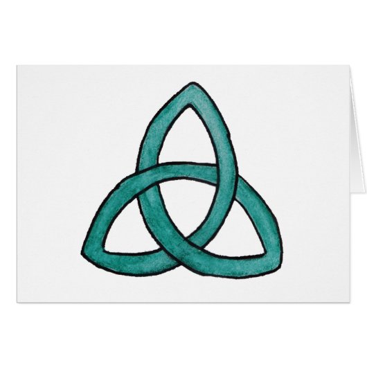Turquoise Trinity Knot Cards (Front Horizontal)