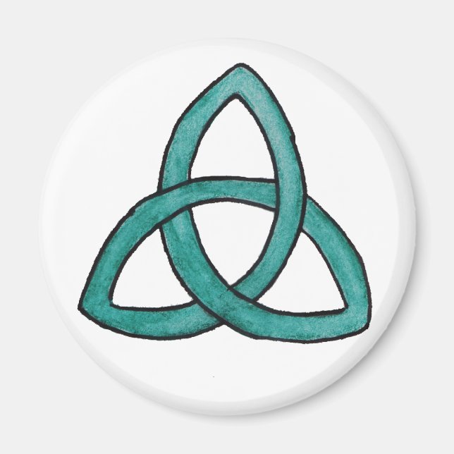 Turquoise Trinity Knot Magnet (Front)