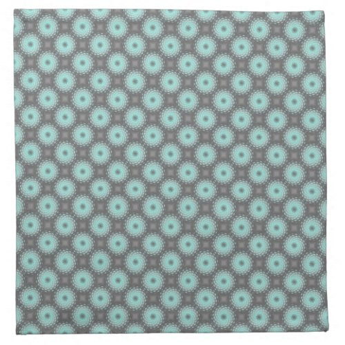 Turquoise Twirl Pattern Dot Cloth Napkin