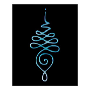 Turquoise Unalome Poster