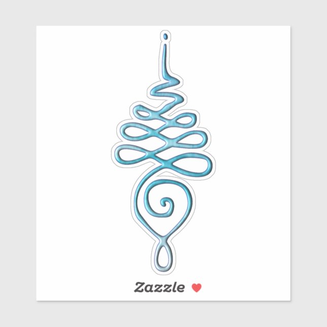 Turquoise Unalome  Sticker (Sheet)