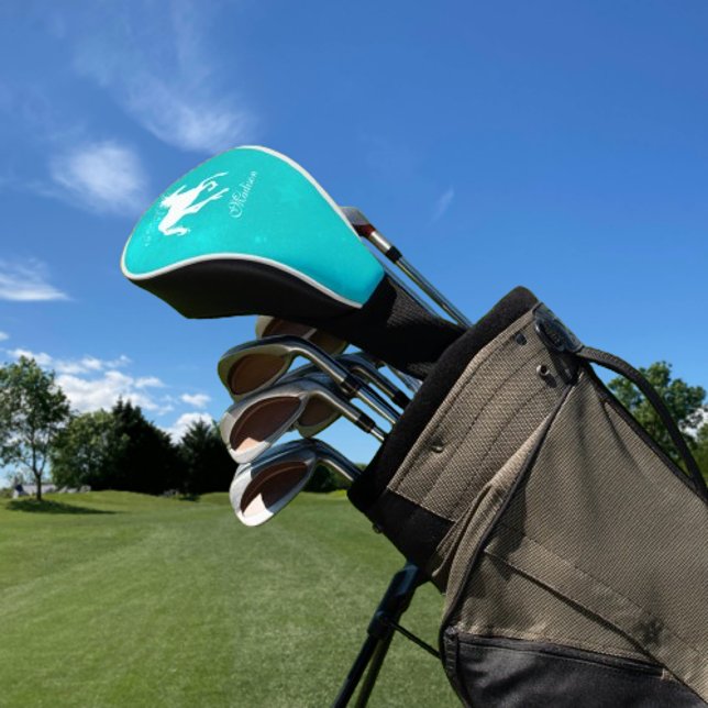 Turquoise Unicorn Personalized Golf Head Cover (Turquoise Unicorn Personalized Golf Head Cover)