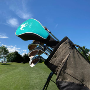 Turquoise Unicorn Personalized Golf Head Cover