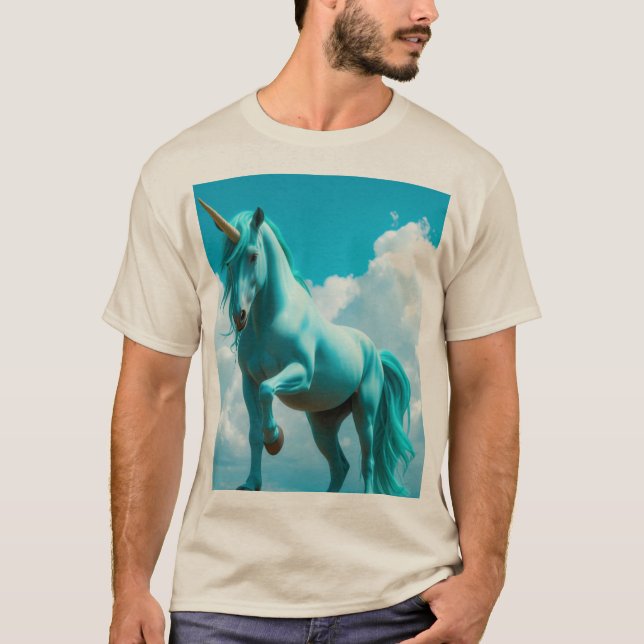turquoise unicorn T-Shirt (Front)