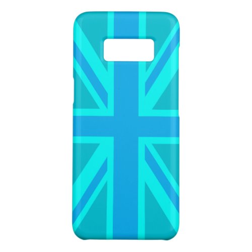 Turquoise Union Jack British Flag Case_Mate Samsung Galaxy S8 Case