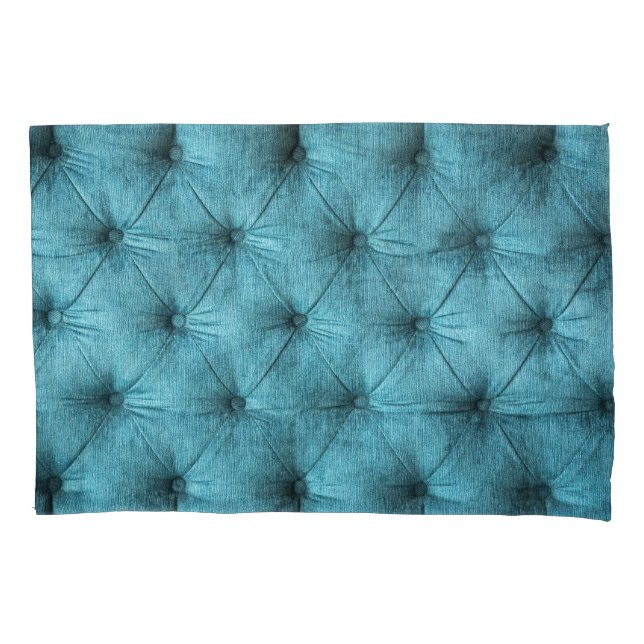 Turquoise Velvet Sofa Close Up Pillow Case (Front)