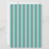 Turquoise Vertical Stripes Customize This! (Back)