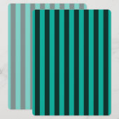 Turquoise Vertical Stripes Customize This! (Front/Back)