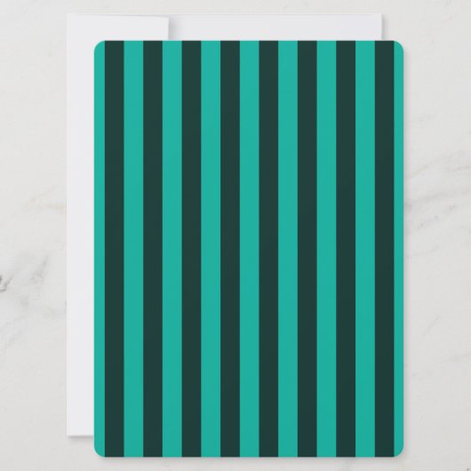 Turquoise Vertical Stripes Customize This! (Front)