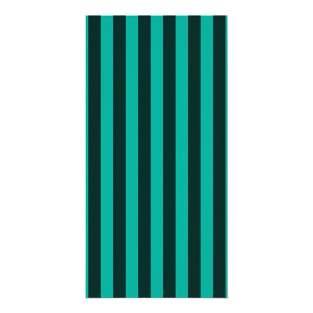 Turquoise Vertical Stripes Customize This! Card (Front)