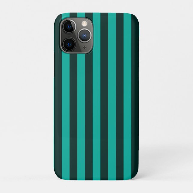 Turquoise Vertical Stripes Customize This! Case-Mate iPhone Case (Back)