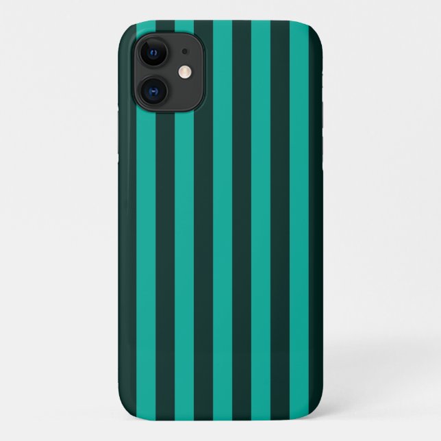 Turquoise Vertical Stripes Customize This! Case-Mate iPhone Case (Back)