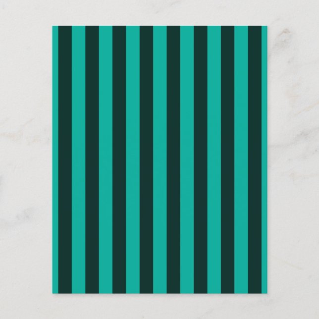 Turquoise Vertical Stripes Customize This! Flyer (Front)