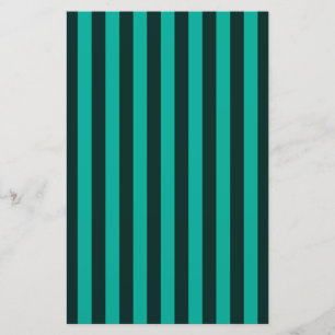 Turquoise Vertical Stripes Decor Stationery