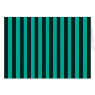 Turquoise Vertical Stripes Style Decor Cards