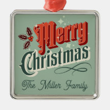 Turquoise vintage Christmas design