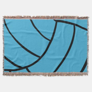 Turquoise Volleyball Throw Blanket by theburlapfrog at Zazzle