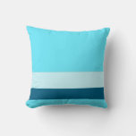 Turquoise w/ Divider Lines + Any Two Colors Throw Pillow