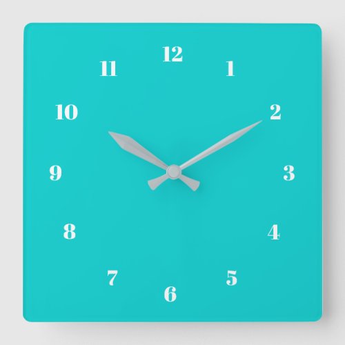 Turquoise Wall Clock with Custom Colors and Font