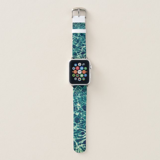 Turquoise Water Caustics Apple Watch Band (Front)