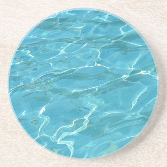 Turquoise Water Drink Coaster (Front)