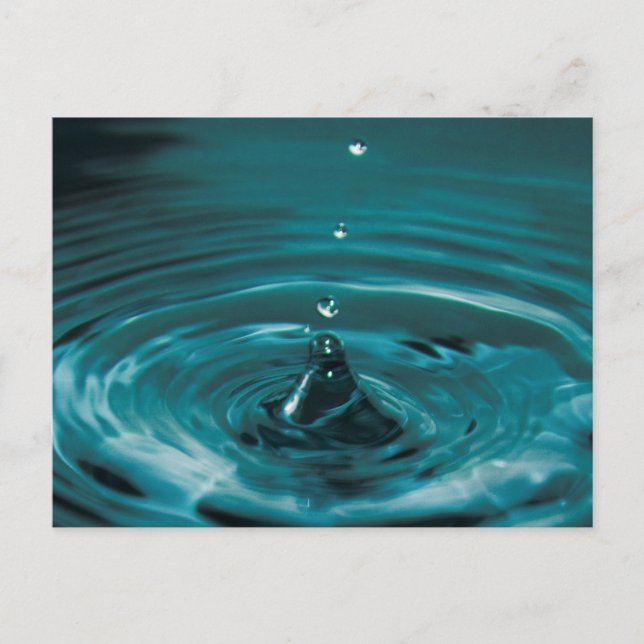 Turquoise Water Drop Postcard (Front)